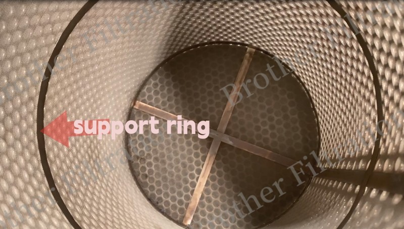 strainer basket with support ring