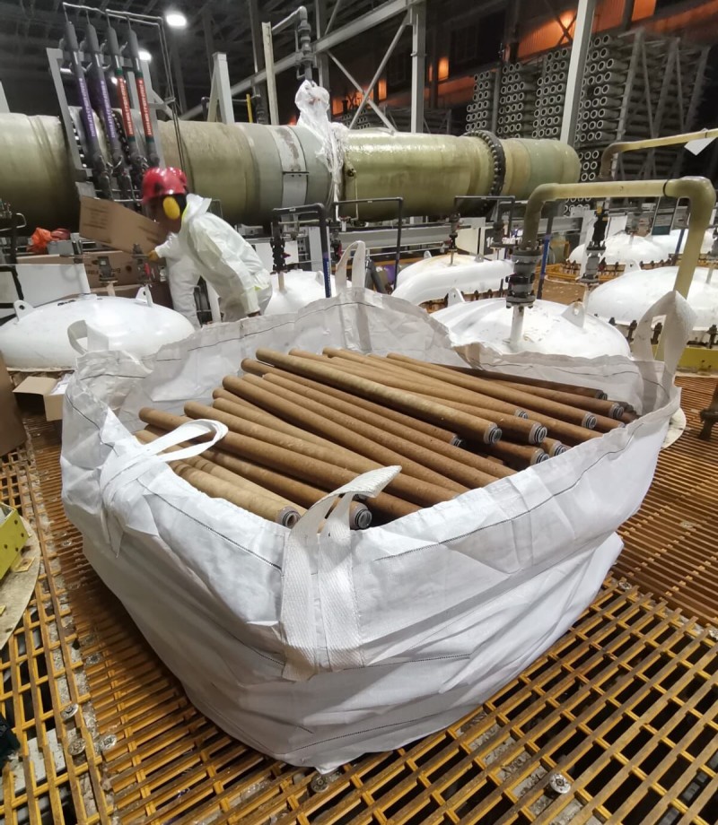 the old filter cartridge